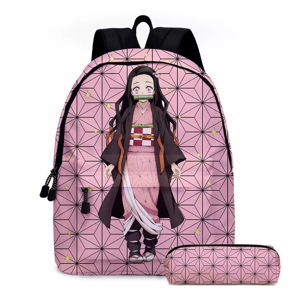Laptop Accessories Organizer Bag - Anime Demon Slayer Plecak Piórnik 2-częściowy