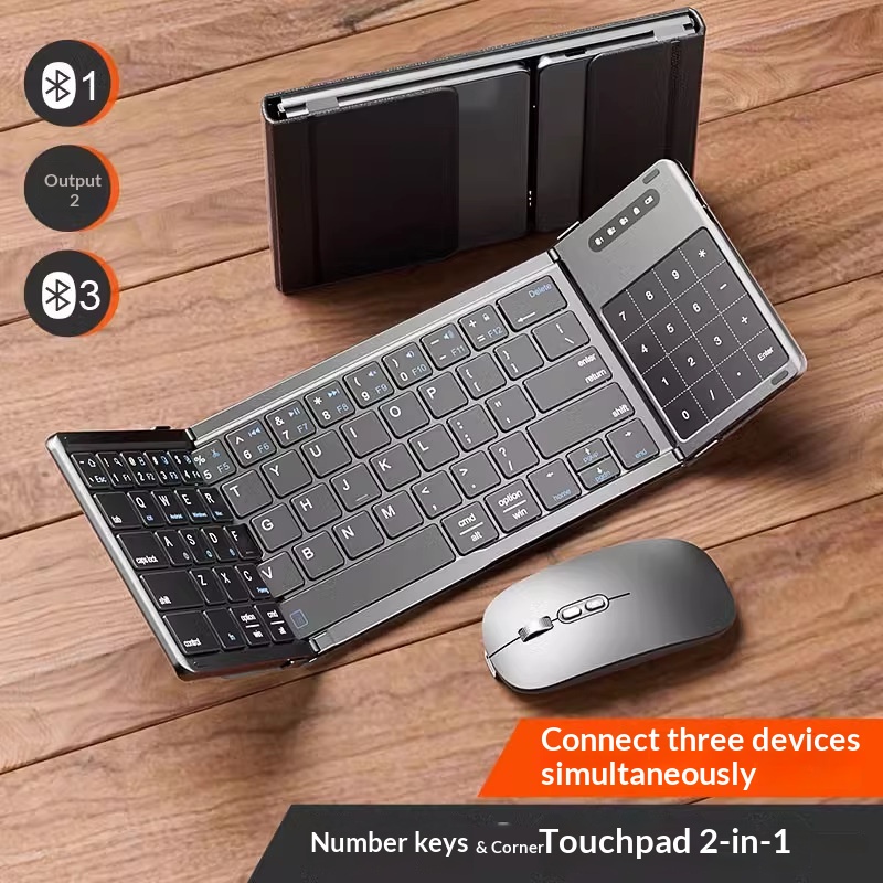 Laptop Extra Accessories - Bezprzewodowa klawiatura Bluetooth Mengzu Tri Fold