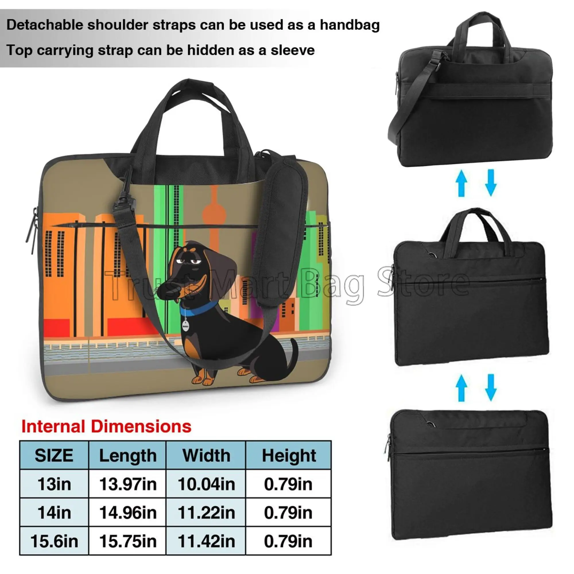 Urocze nadruk jamnika etui na  – Laptop Accessories Organizer Bag recenzja i cena