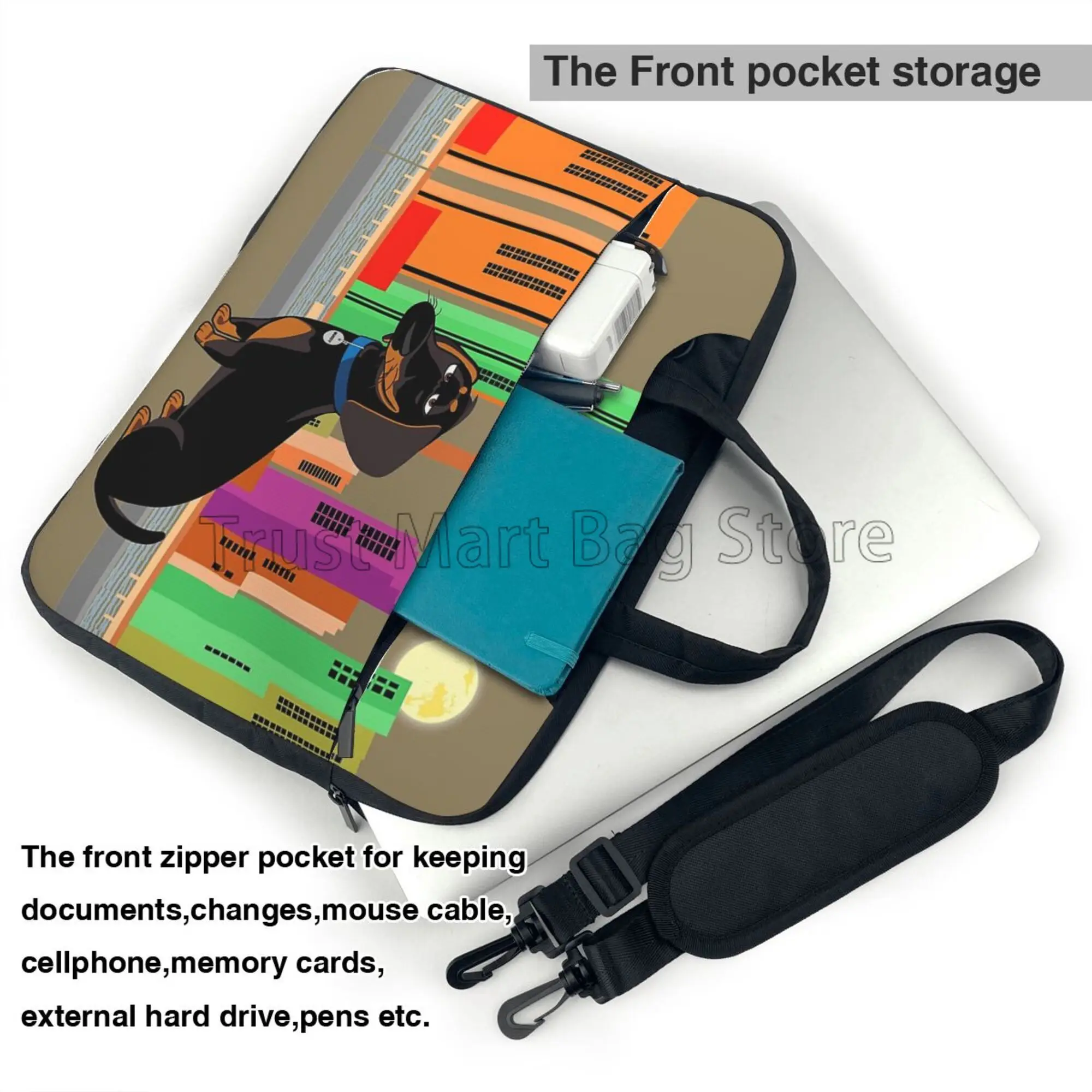 Urocze nadruk jamnika etui na  – Laptop Accessories Organizer Bag recenzja i cena
