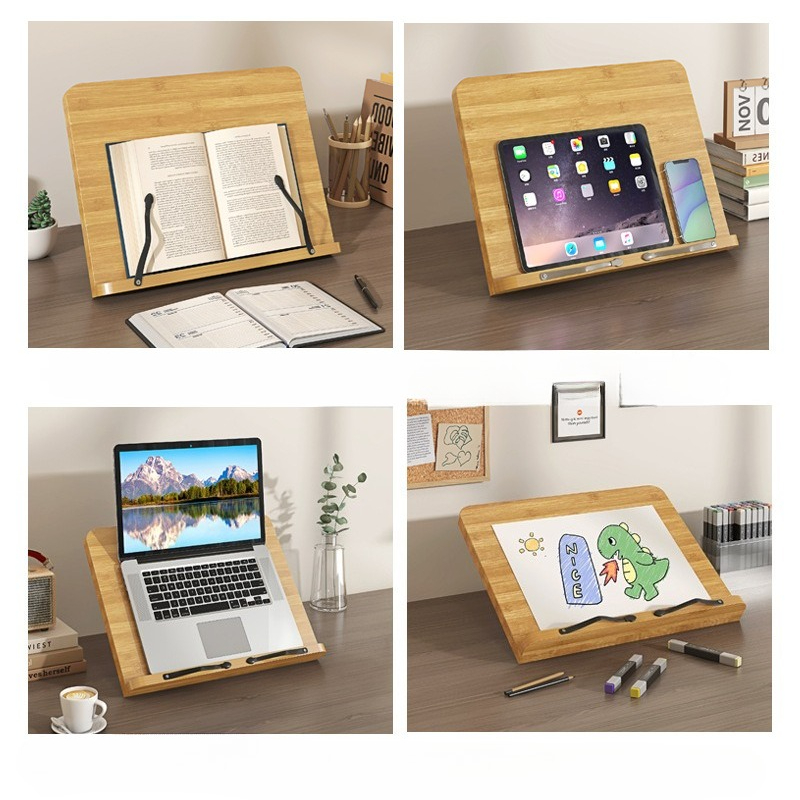Drewniany stojak na książki, w – Laptop Extra Accessories recenzja i cena